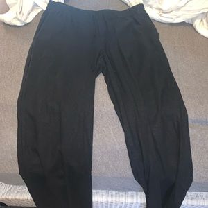 Black linen pants